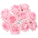 Rosafarbene Schaumrosen, 4 cm, 10 Stück Rosafarbene Schaumrosen, 4 cm, 10 Stück