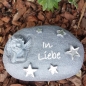 Preview: Deko Stein mit Engelsbüste, Inschrift In Liebe.