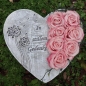 Preview: Grabherz In stillem Gedenken mit beeisten Rosen