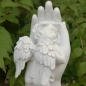 Preview: Engel Figur in schützender Hand rechts, Deko Engel, 24cm