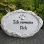 Preview: Tiergrabstein Platte Hundegrab Gedenkstein. 10 cm