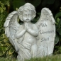 Preview: Engel mit Spruch, Grabengel Wir vermissen Dich, 19,5 cm