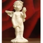 Preview: Engel mit Schnecke, weiße Engelfigur stehend. H 9cm