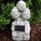 Preview: Grablicht Solar Engel. Trostengel Figur mit Herz.