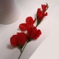 Preview: Kunstblume Gladiole günstig, rote Seidenblume 6 Blüten