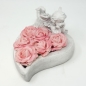Preview: Engelherz mit Kunstrosen Rosa