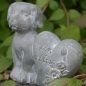 Preview: Grabdeko Hund, Figur und Herz Mein Liebling. 9cm