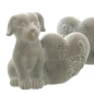 Preview: Grabdeko Hund, Figur und Herz Mein Liebling. 9cm