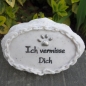 Preview: Tiergrabstein Platte Hundegrab Gedenkstein. 10 cm