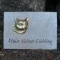 Preview: Stilvolle Grabplatte Katze, Inschrift Unser kleiner Liebling