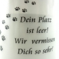 Preview: LED Grablicht Spruch mit Pfoten Dein Platz ist so leer.
