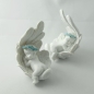 Preview: Baby Engel in Feder schlafend blau, Figur Sternenkinder. 2 Stück