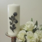 Preview: Kerze Trauerlicht zum Gedenken, würdevolle Kerze Rose