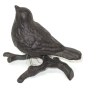 Preview: Vogel Figur auf Ast, Gussmetall, 12cm