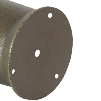 Grab Blumenvase bronzefarben aus Stahl mit Einsatz