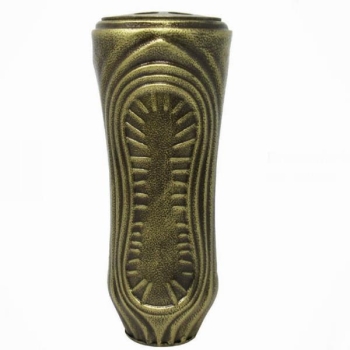 Grab Blumenvase aus Stahl mit Einsatz