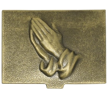 Stahl Weihwasserbehälter Betende Hände bronze