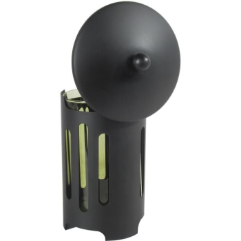 Runde Grablaterne schwarz, Laterne zum stellen, 21 cm