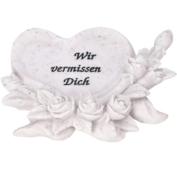 Kleines Herz mit Blume und Spruch