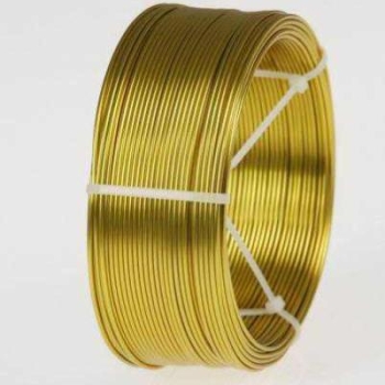 Deko Draht Aluminium 2 mm, Gold, 60 Meter