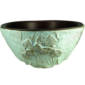 Exklusive Grabschale, würdevolle Blumenschale gold creme