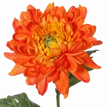 Chrysantheme Kunstblume orange. 76cm. 1 Stück