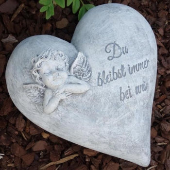 Deko Herz Du bleibst immer bei uns.