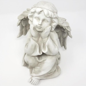 Grabengel schauend. Höhe 20 cm.