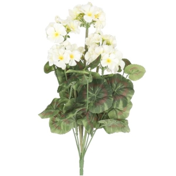 Künstliche Geranie in Weiss