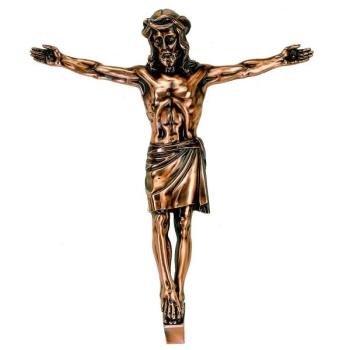 Christuskörper hochwertiger Metall Guss, 55cm x 48cm