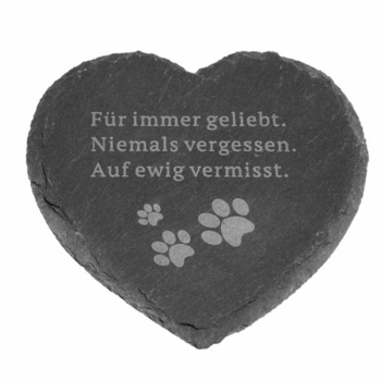 herz mit Pfoten und Tierspruch