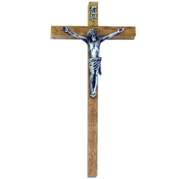 behandelt Sargkreuz aus Blech oder Kunststoff mit Jesus-Figur galv 