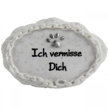 Tiergrabstein Platte Hundegrab Gedenkstein. 10 cm