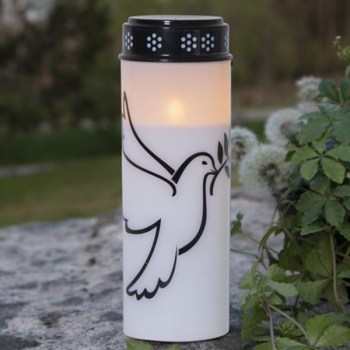 Trauerlicht Gedenklicht LED mit Timer, Taube