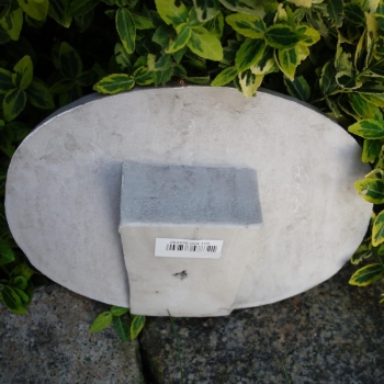 Grabplatte oval mit Spruch. 23cm