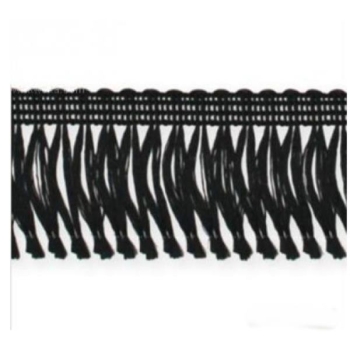 Deko Fransen, Haarfranse in schwarz, zum annähen. B 4cm x L 25 Meter