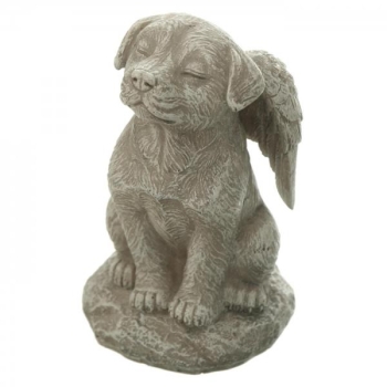 Hundefigur mit Engelsflügeln. 11 cm. 1 Stück