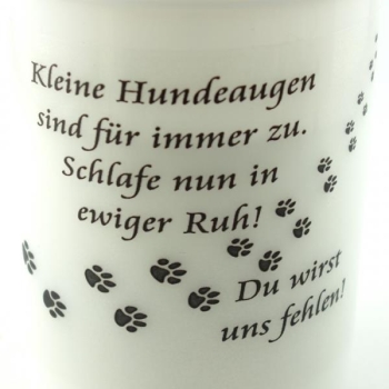 Grabspruch für Hundegrab - Schlafe nun in...