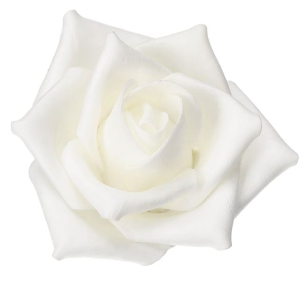 Weiße Rosen Schaumrosen, 4 cm, 10 Stück