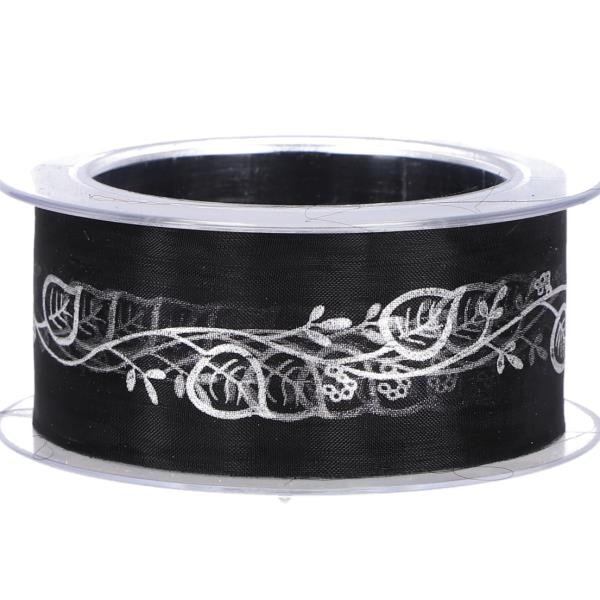 Trauerband schwarz silber 25 Meter