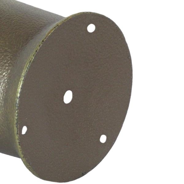 Grab Blumenvase bronzefarben aus Stahl mit Einsatz