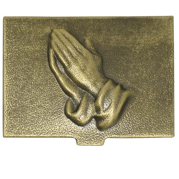 Stahl Weihwasserbehälter Betende Hände bronze