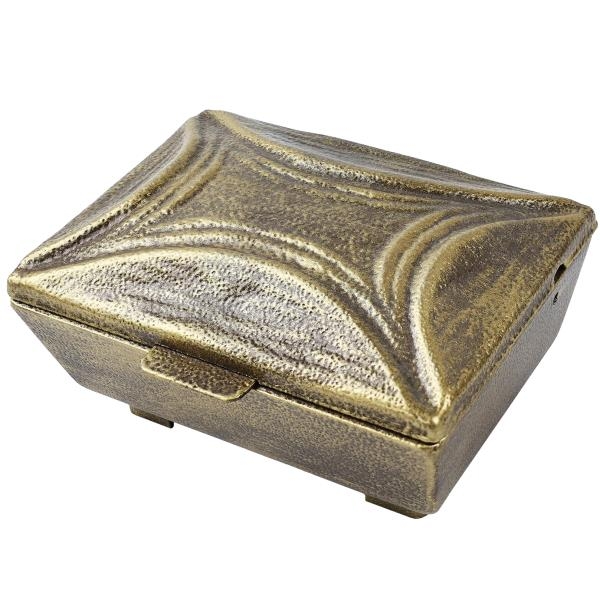 Rechteckige Stahl Weihwasserschale mit Deckel