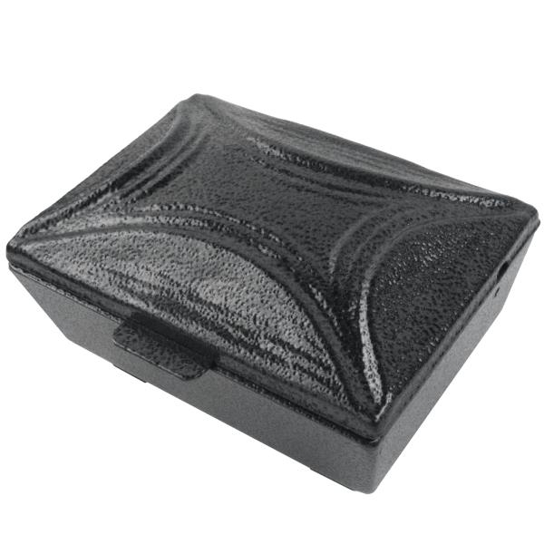 Weihwasserschale mit Deckel rechteckig schwarz