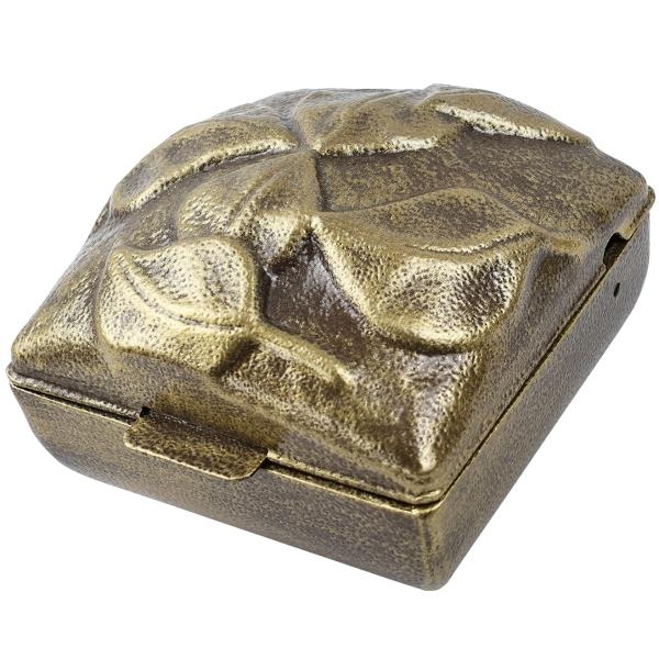 Weihwasserschale Stahl mit Deckel, bronzefarben