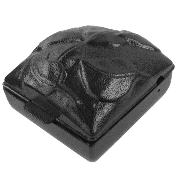 Schwarze Weihwasserschale Stahl mit Deckel