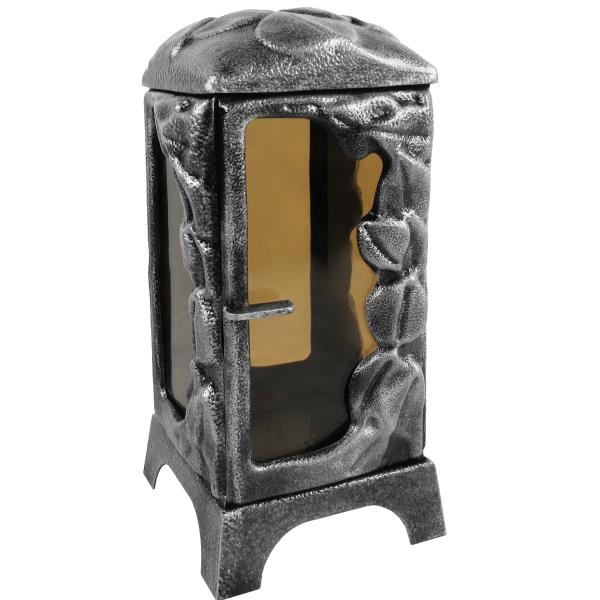 Grablaterne Grablampe alufarben mit Tür