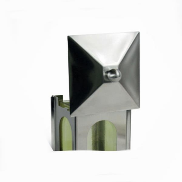 Edelstahl Grab Laterne eckig, Licht Grabstätten