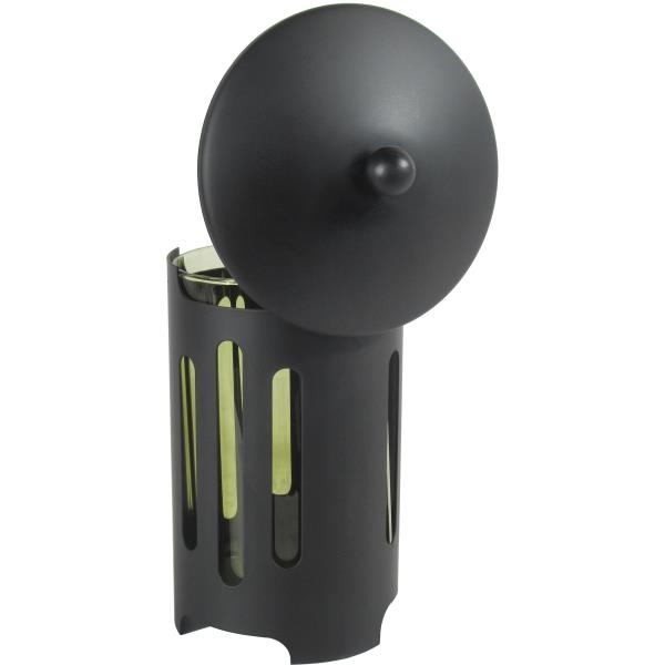 Runde Grablaterne schwarz, Laterne zum stellen, 21 cm