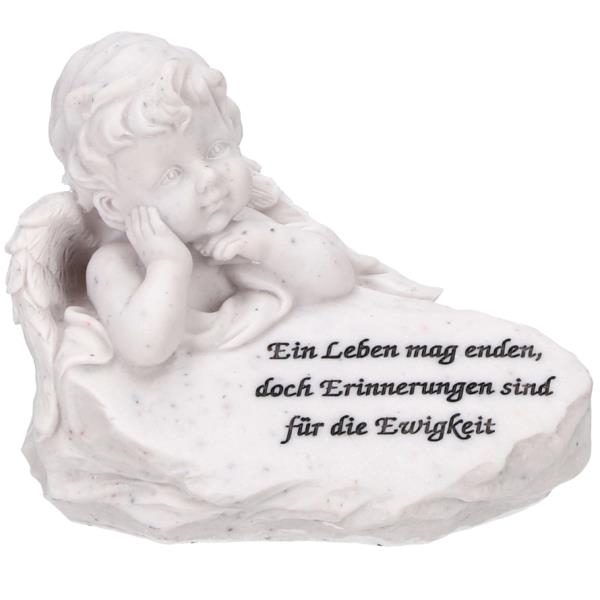 Grabengel mit Spruch